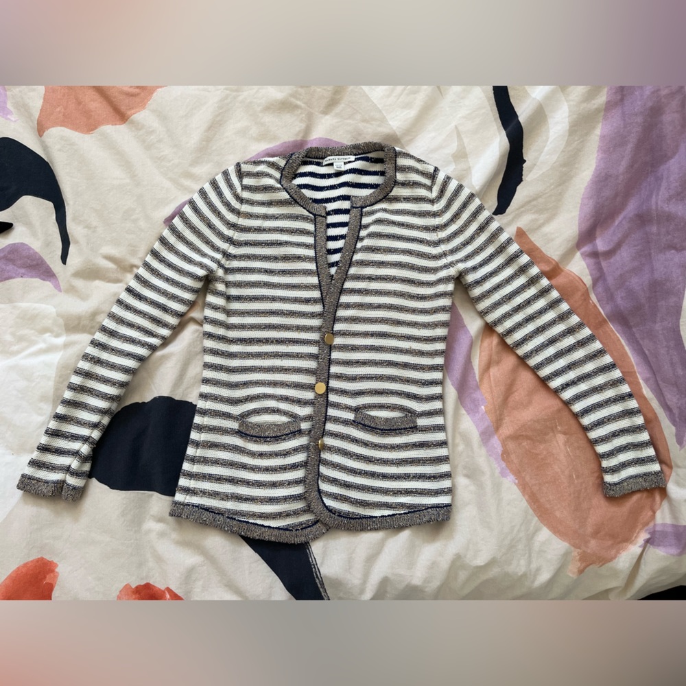Banana Republic metallic sweater jacket size MP